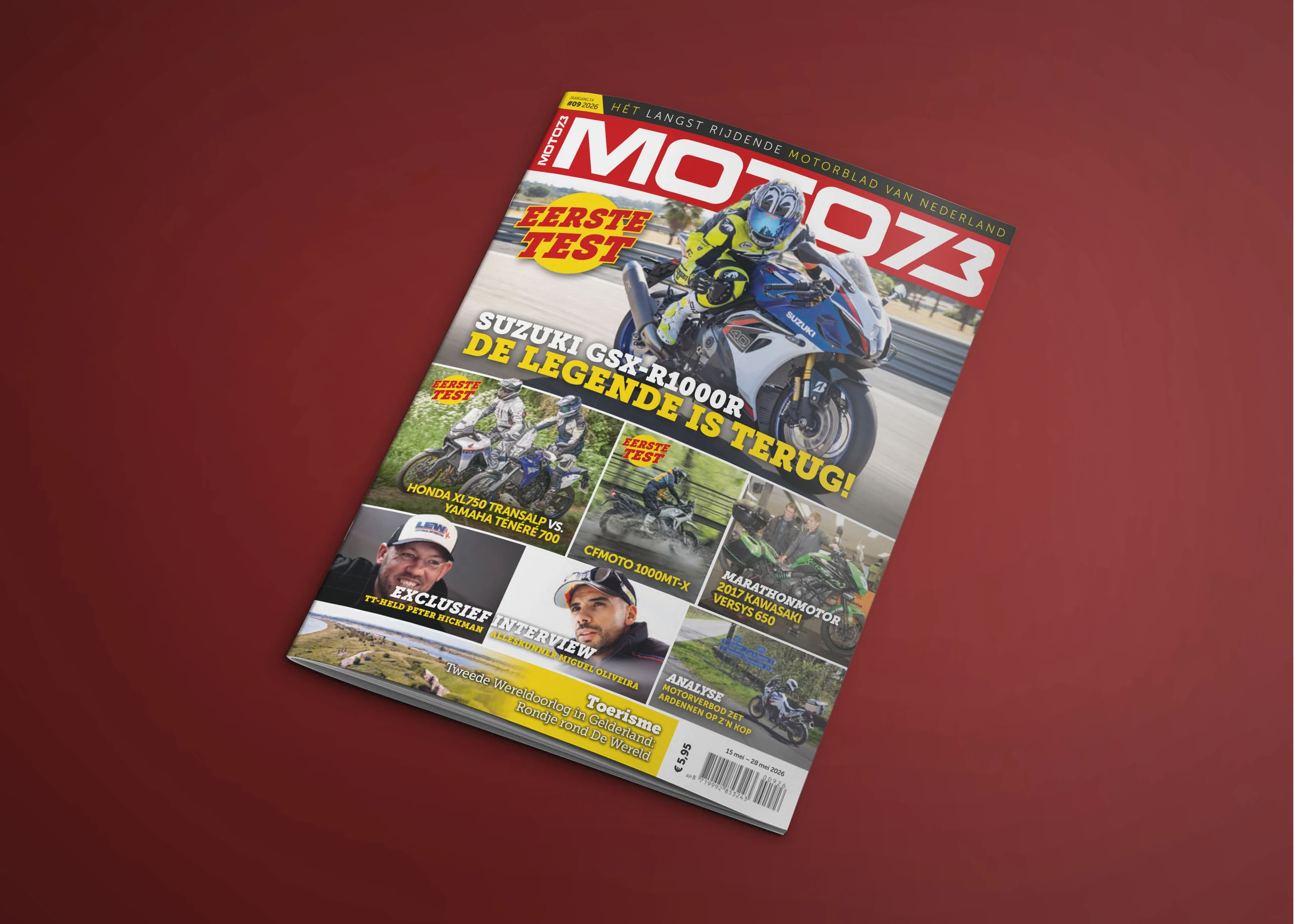 Opengeslagen spreads uit het Moto73 magazine